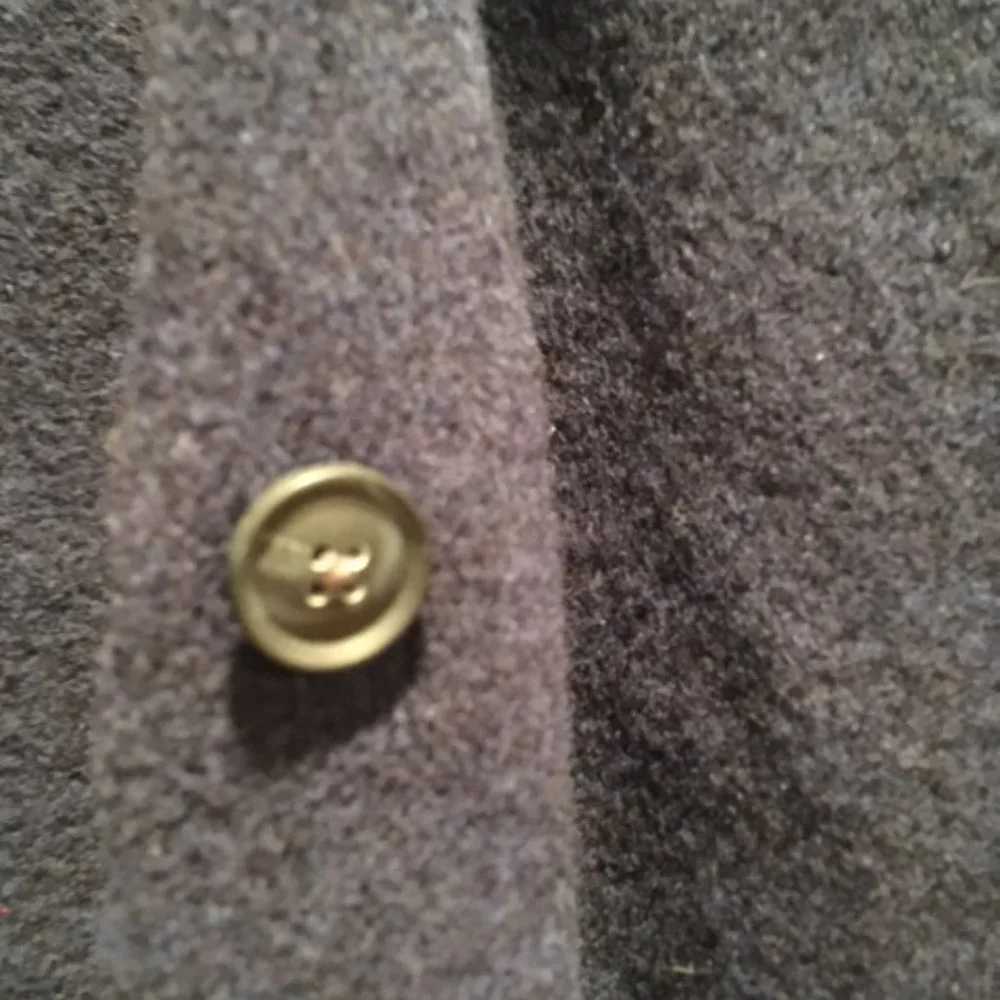 Banana Republic Dark Blue/Navy Imitation Fur-Trimmed Cardigan, Small - Picture 3 of 4